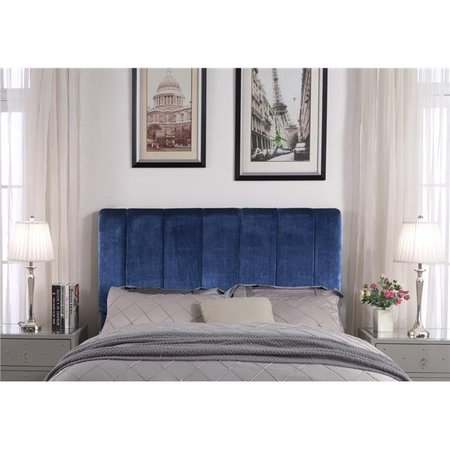 CHIC HOME Chic Home FHB9047-US King Size Modern Transitional Anwar Headboard - Navy - 53.25 x 77.25 x 4 in. FHB9047-US